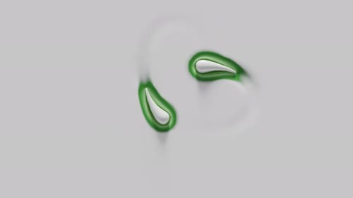 Animation satisfaisante 3D de sphères de peinture