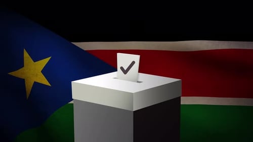 Casting Vote Into The Ballot Box During South Sudan Election