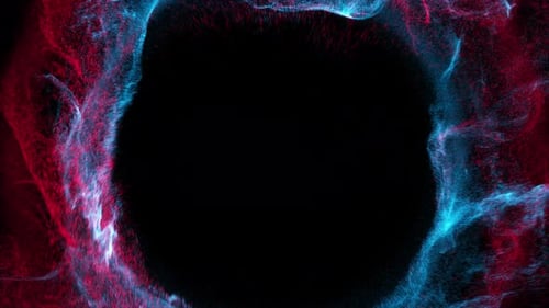 Dynamic Red and Blue Particle Flowing Background Loop