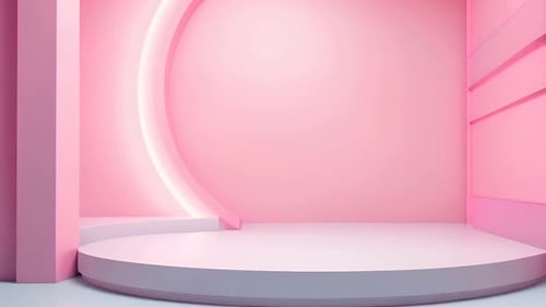 podium Futuristic showcase with platform for product displaying. Empty modern stage display