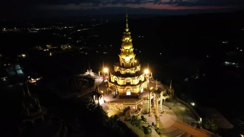 Aerial View of Wat Phra That Pha Sorn Kaew Temple in Phetchabun Thailand