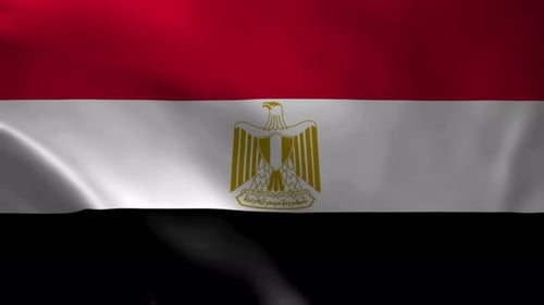 Realistic Waving Flag of Egypt Loop Animation