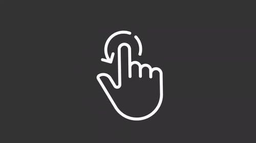 Animated Rotation White Linear Icon