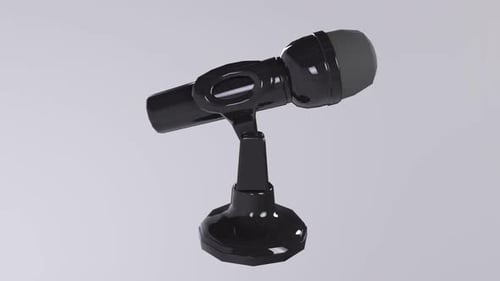 Microphone 3d object rotating loop