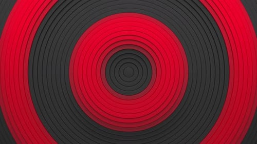 Top View on Circular Blinds Oscillation with Color Waves Minimal Clean Corporate Background 3D Rings