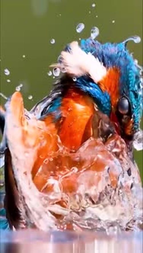 Pêche aux oiseaux au bord de l'eau 4K