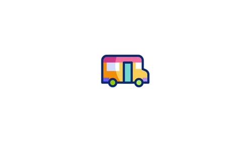 Schoolbus Animated Icon