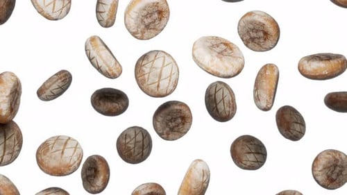 Floating Realistic Bread Loaves on White Background