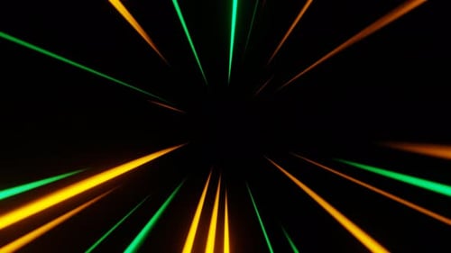 Orange And Turquoise Neon Seamless Lines Movement Background Vj Loop In 4K