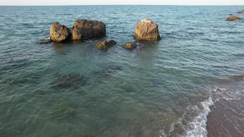 Aerial Sea and Rocks