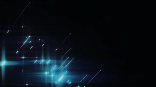 Blue Blinking Lights Rays Upward Moving Animation