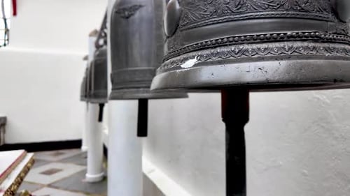 Detail of hanging temple bells at Wat Phra That Doi Suthep