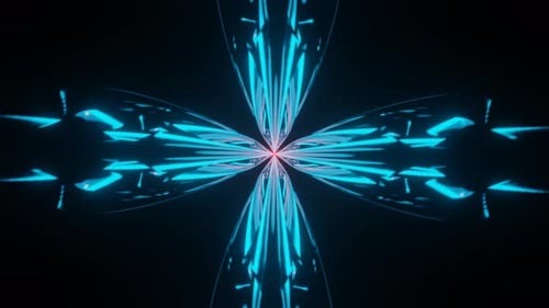 A Mesmerizing and Vibrant VJ Display with Futuristic and Psychedelic Patterns