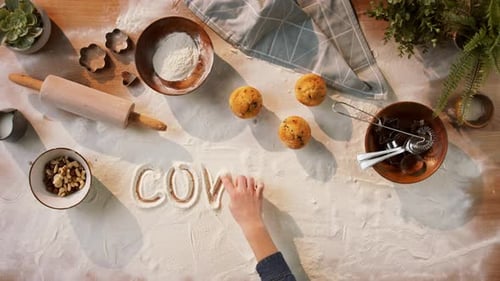 Flat Lay Top View of Baking Ingredients, Impact of Coronavirus on Small