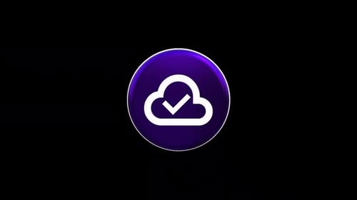 Secure Cloud Storage Checkmark Icon Animation