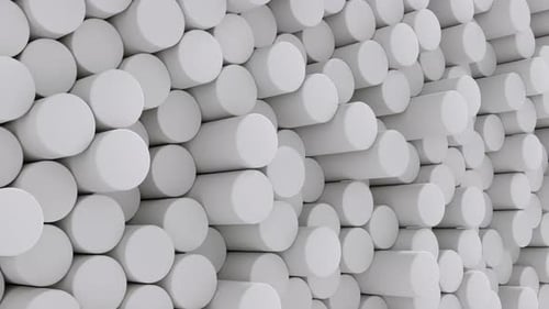 Abstract cylinder 3d background random pattern in view perspective.