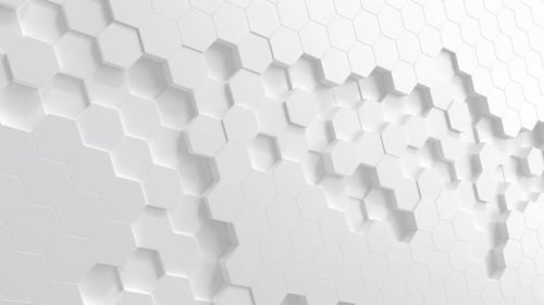 Animación de fondo blanco en forma de panal