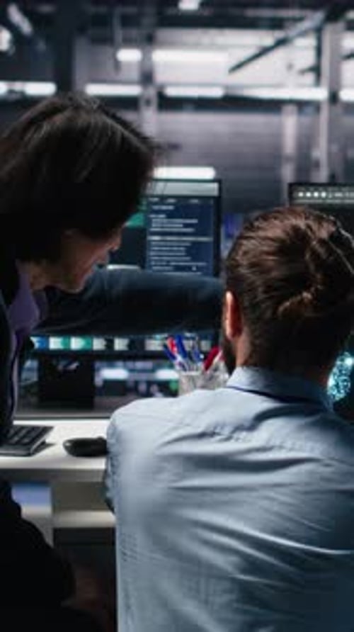 Vertical Video Server Room Computer Scientists Using AI to Review Infrastructure Diagnostics