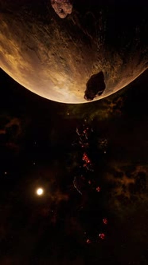 a Large Cluster of Asteroids Near an Unknown Planet Vertical