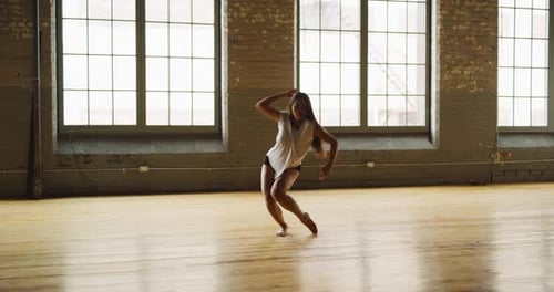 Contemporary Dancer in Loft Performance