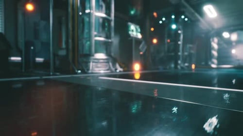 Animated Futuristic Sci-Fi Corridor Environment Background Loop