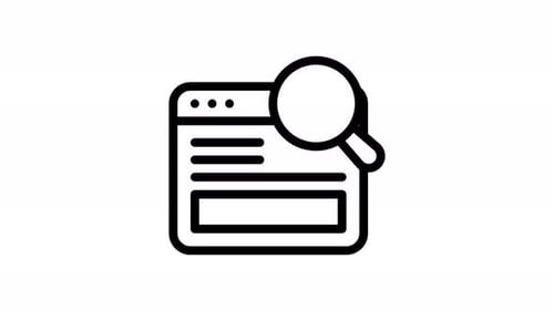 Animated Flat Design Web Browser Search Icon