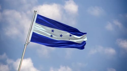 Realistic Flag Honduras