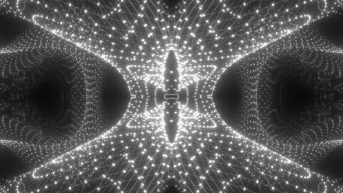 Abstract Digital Grid Network Flowing Tunnel Background Animation