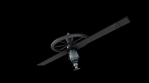 Rotating Futuristic Space Station 3D Animation