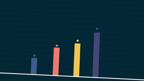 Animated Bar Chart. Bar Chart For Growing Business Progress. Rise Chart Bar