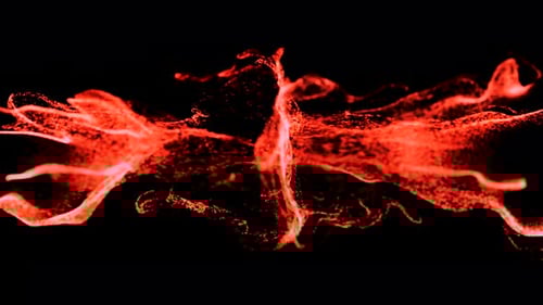 Gate to Hell isolated on black background. 3D animation on Alpha.