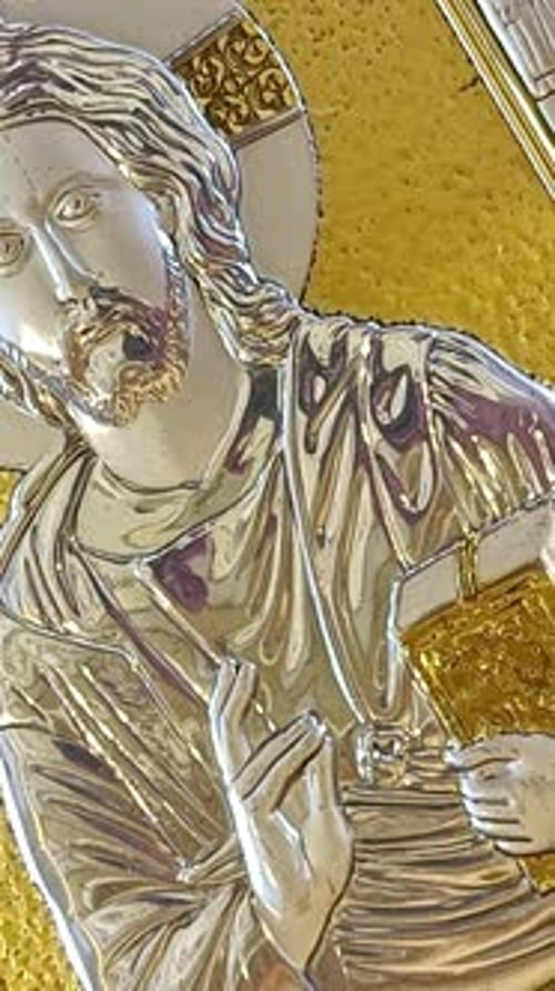 Schönes Jesus-Porträt, vertikale Ansicht 02