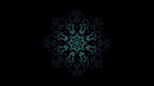 Abstract Digital Glowing Geometric Pattern Loop