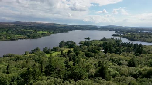 Aerial View of The Lake Eske in Donegal Ireland