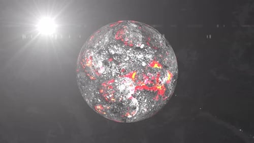 Lava planet animation. 2358