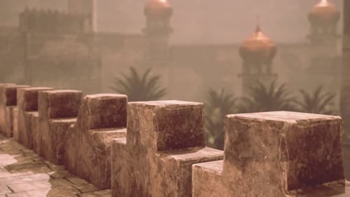 Exploring the Ancient Ruins of a Forgotten Eastern City at Dusk