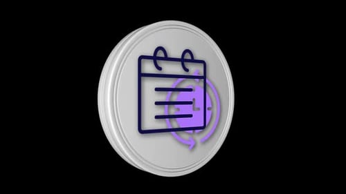 Loop animado do ícone de data do calendário