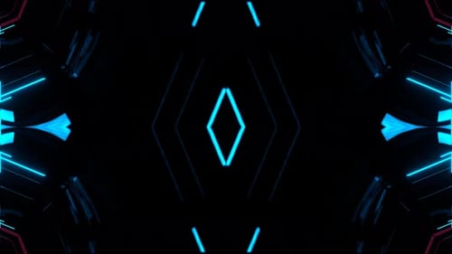 Pink And Cyan Abstract Geometric Neon Mirror Flashing Background Vj Loop In 4K