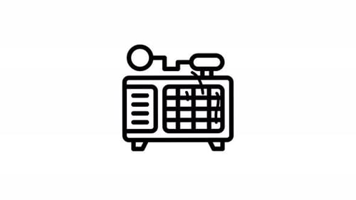 air conditioning system line icon animation