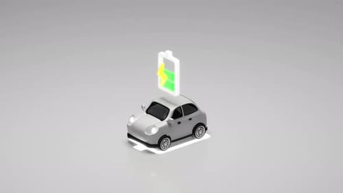 Ev car charging animation