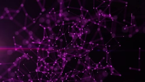 Futuristic Purple Plexus Network Abstract Motion Background