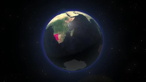 Earth Zoom vom Weltraum nach Namibia
