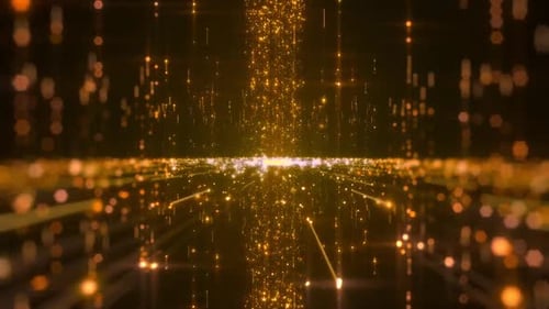 3D-Bewegungshintergrund mit leuchtenden Funken von Golden Arena
