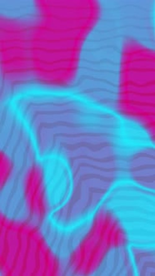 Vibrant Abstract Fluid Shapes with Wavy Line Background Loop