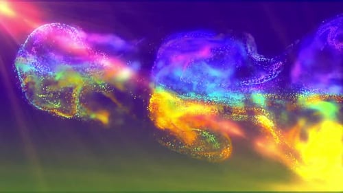 Colorful Fluid Particle Stream Abstract Background