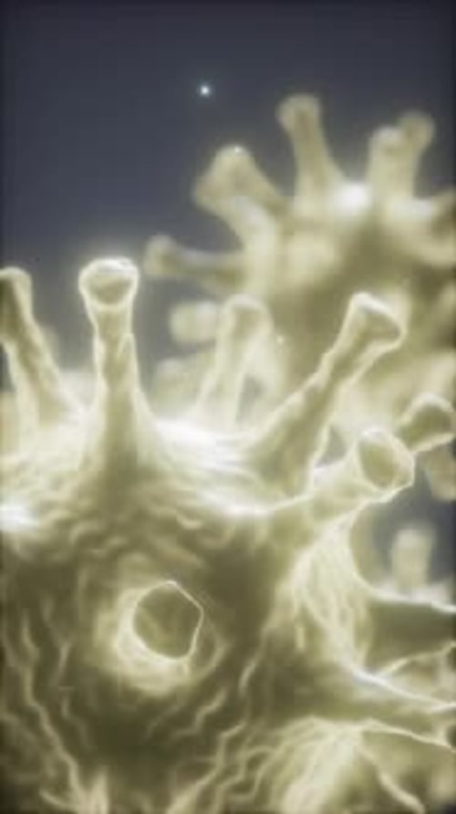 Modern 3D Virus Particle Medical Animation