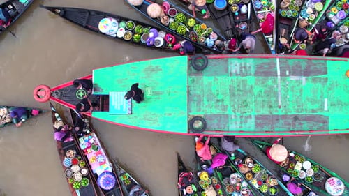 Traditional Market, by Boat in Banjarmasin, Indonesia