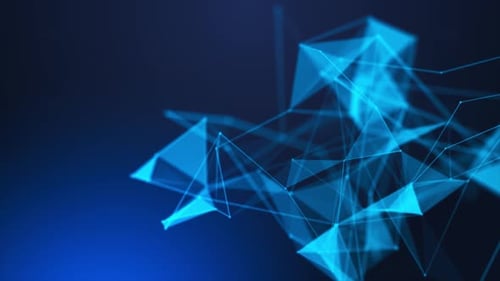 Blue Plexus Triangle Background Seamlessly Loop V8