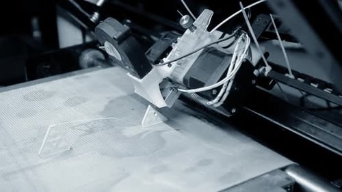 Impressora 3D Operação do processo de impressão 3D Funcionando Impressora 3D Closeup Impressora 3D