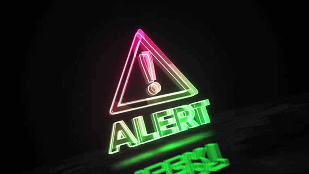 Alert cyber attack symbol loop digital concept, Backgrounds Motion ...